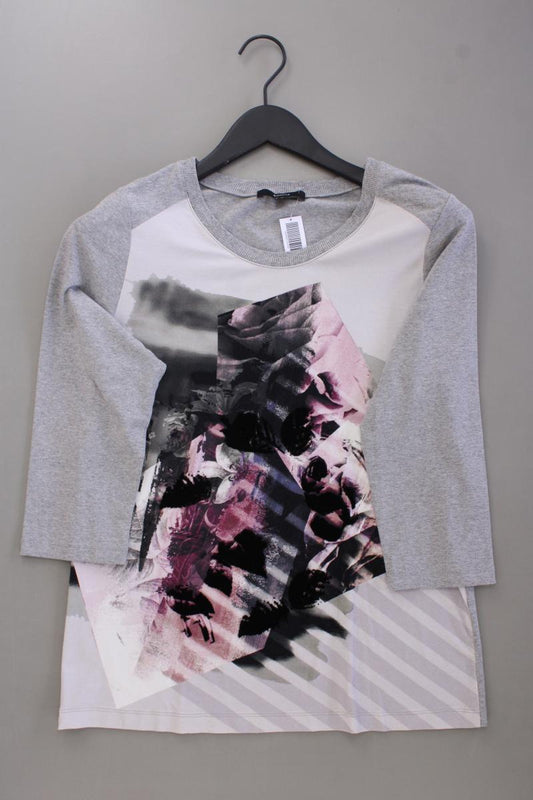 Bonita Printshirt Gr. M mit Blumenmuster 3/4 Ärmel grau
