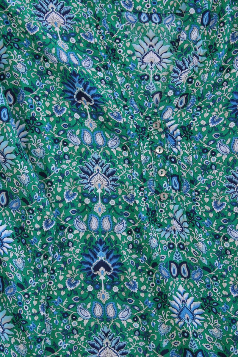 Esprit Langarmbluse Gr. 40 mit Blumenmuster grün