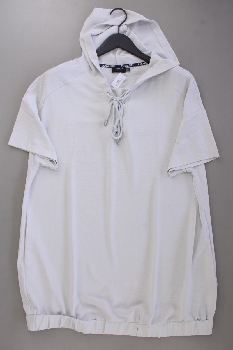 yest Kapuzenkleid Gr. 44 neuwertig Kurzarm grau aus Polyester