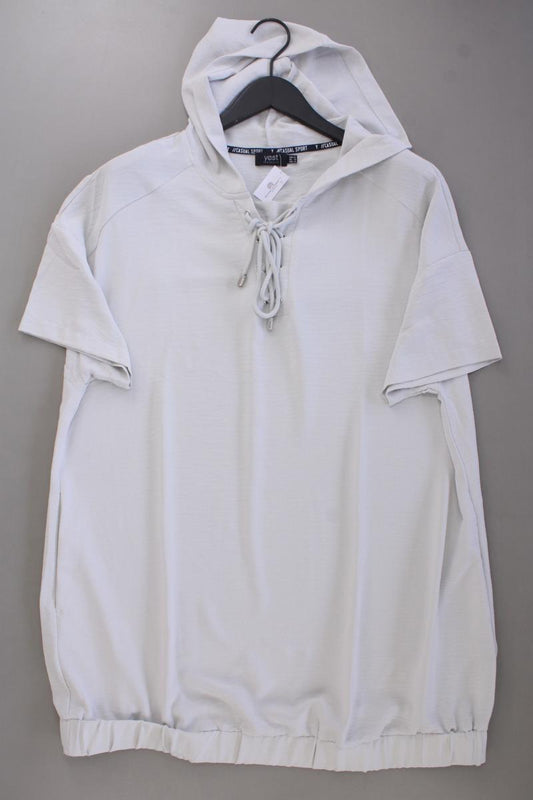 yest Kapuzenkleid Gr. 44 neuwertig Kurzarm grau aus Polyester