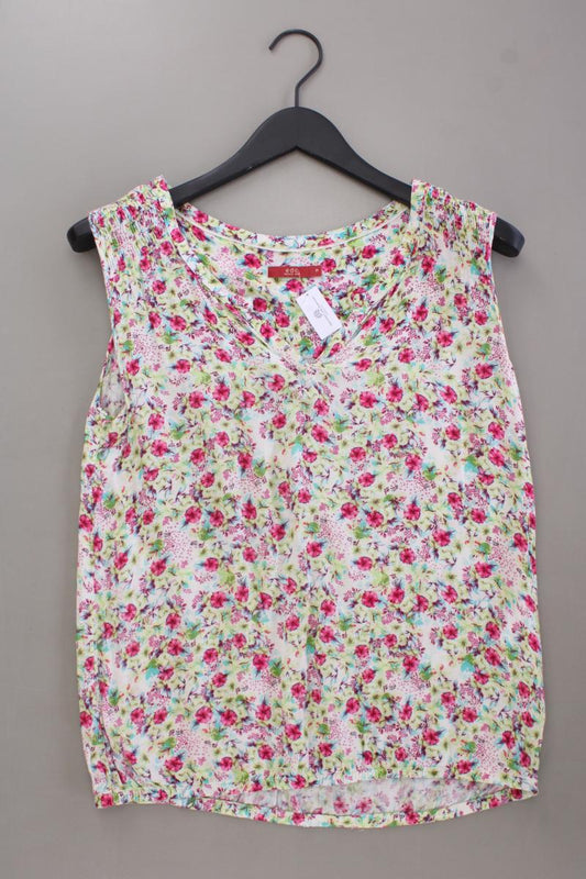 edc by Esprit Ärmellose Bluse Gr. M mit Blumenmuster mehrfarbig aus Viskose