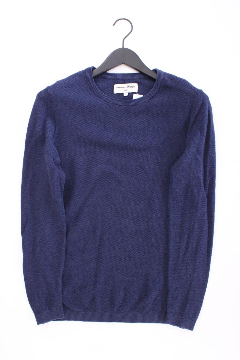 Tom Tailor (Denim) Feinstrickpullover für Herren Gr. S blau aus Baumwolle