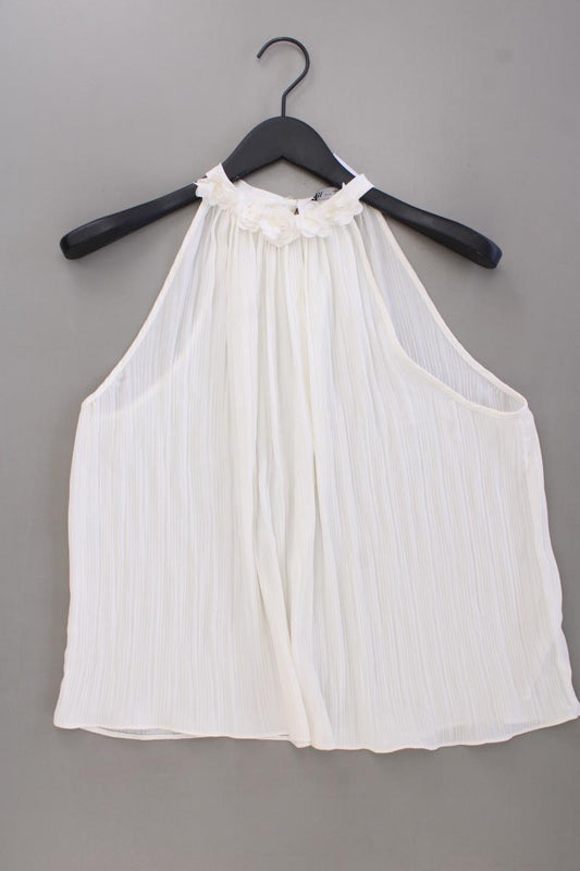 Zara Ärmellose Bluse Gr. M neuwertig creme aus Polyester