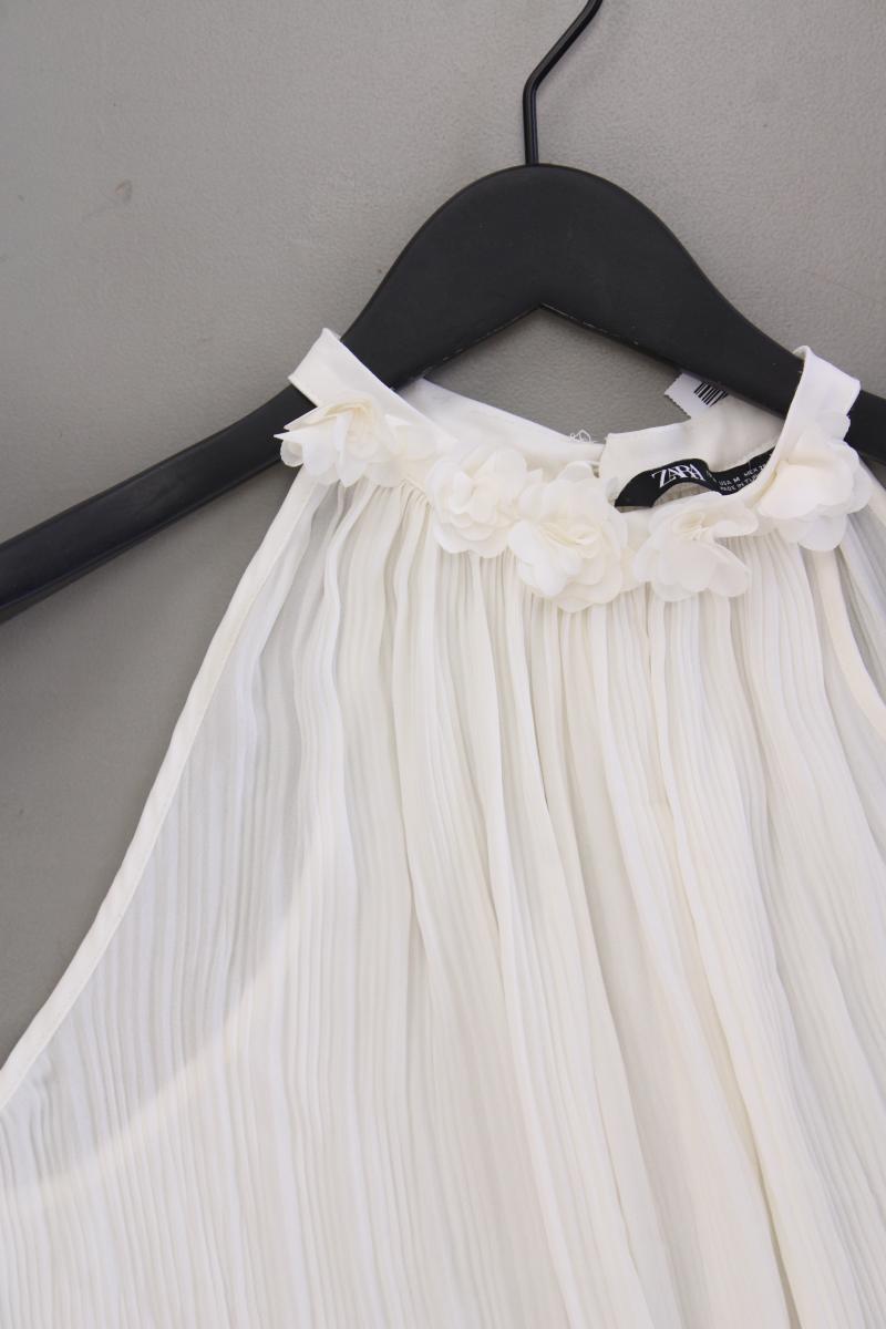 Zara Ärmellose Bluse Gr. M neuwertig creme aus Polyester