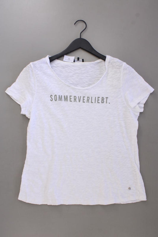 Monari T-Shirt Gr. 42 Kurzarm weiß