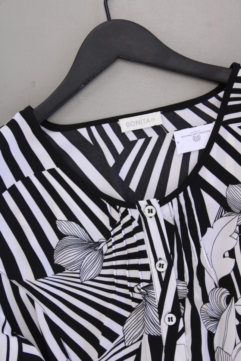 Bonita Kurzarmbluse Gr. 46 schwarz aus Polyester