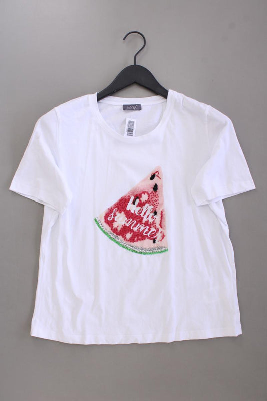 MYBC Peter Hahn Shirt mit Wassermelone Gr. 40 Kurzarm mit Pailletten weiß