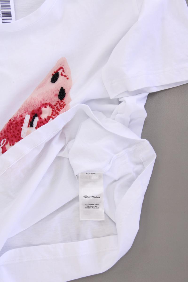 MYBC Peter Hahn Shirt mit Wassermelone Gr. 40 Kurzarm mit Pailletten weiß
