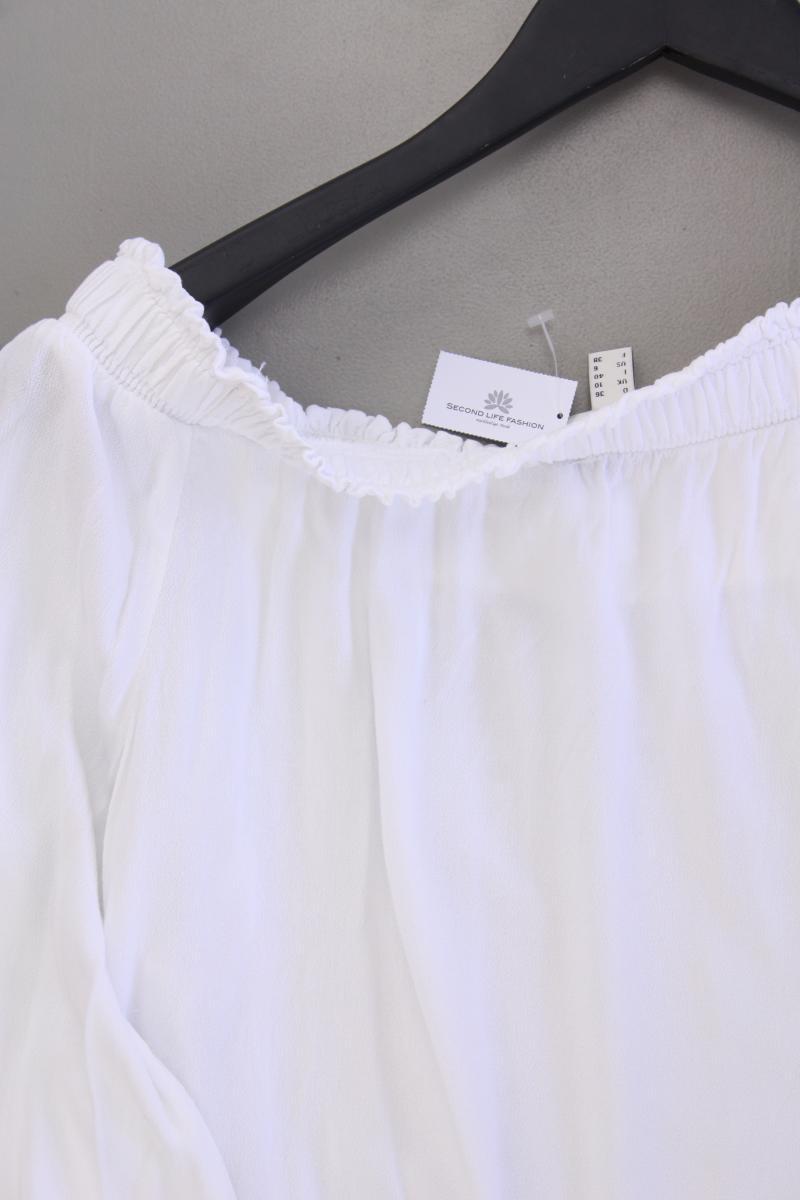 Esprit Classic Bluse Gr. 36 3/4 Ärmel mit Carmen-Ausschnitt weiß aus Viskose