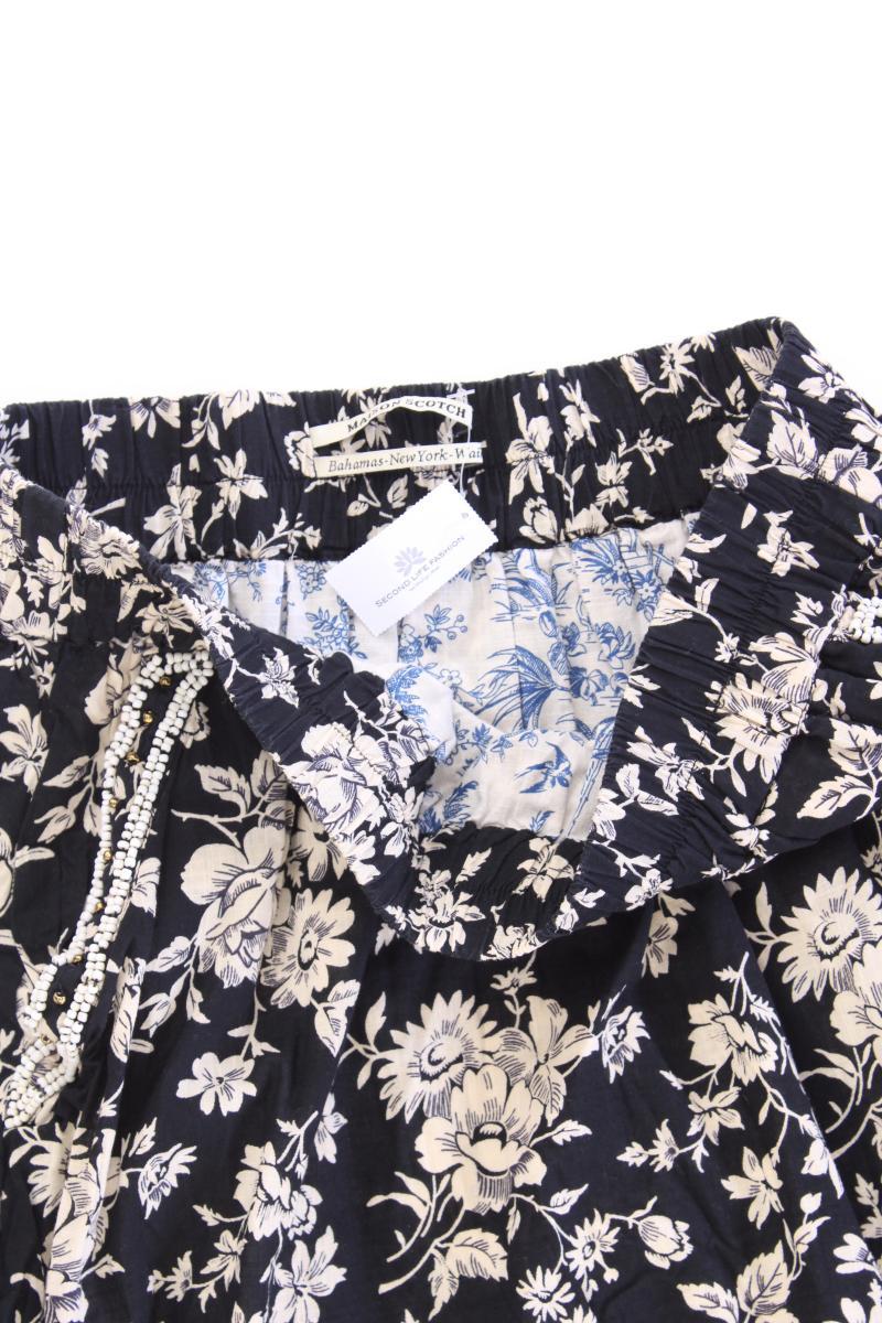 Maison Scotch Rock Gr. 38 mit Blumenmuster schwarz aus Baumwolle