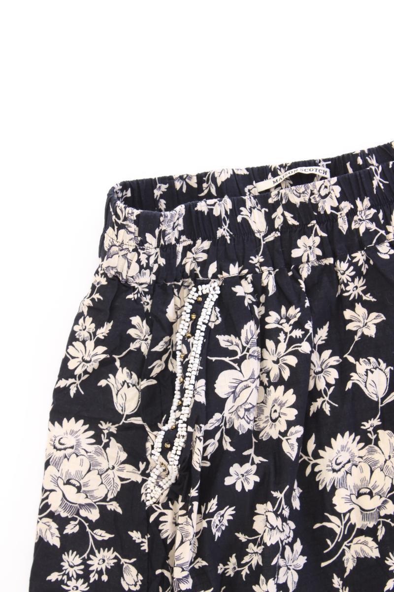 Maison Scotch Rock Gr. 38 mit Blumenmuster schwarz aus Baumwolle