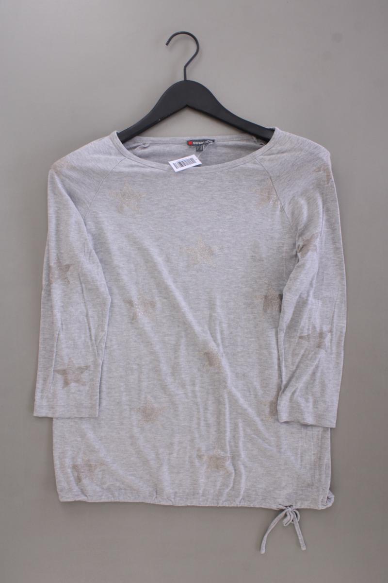 Street One Shirt mit Sternenmuster Gr. 38 3/4 Ärmel grau
