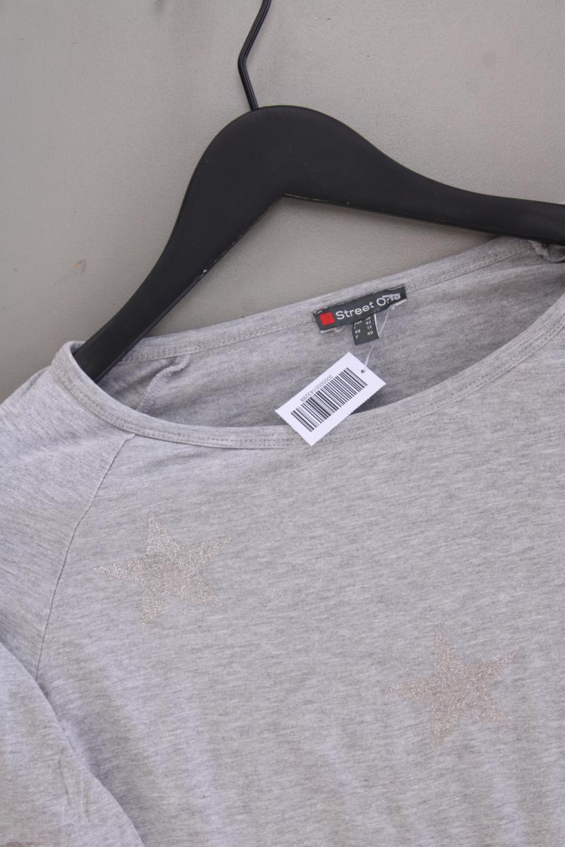 Street One Shirt mit Sternenmuster Gr. 38 3/4 Ärmel grau