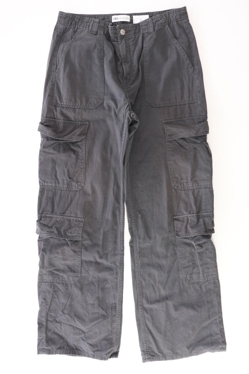 Zara Cargohose Gr. 42 grau aus Baumwolle