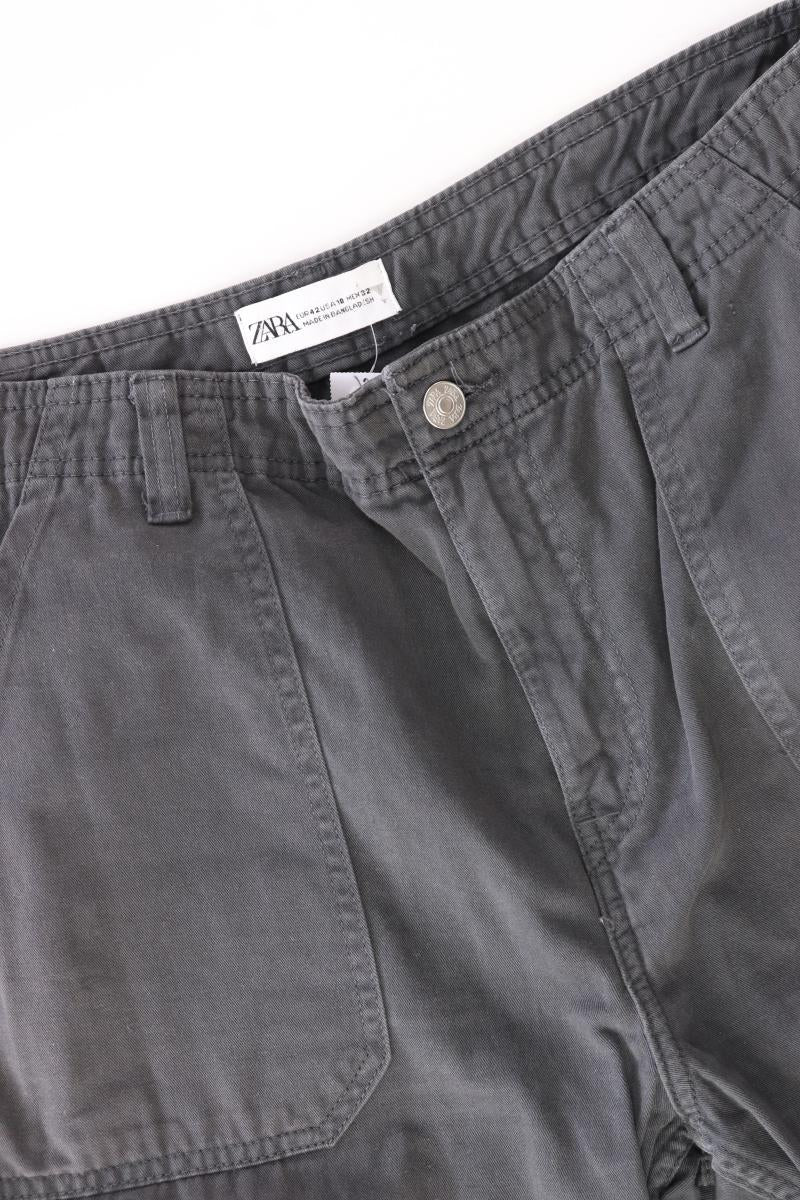 Zara Cargohose Gr. 42 grau aus Baumwolle