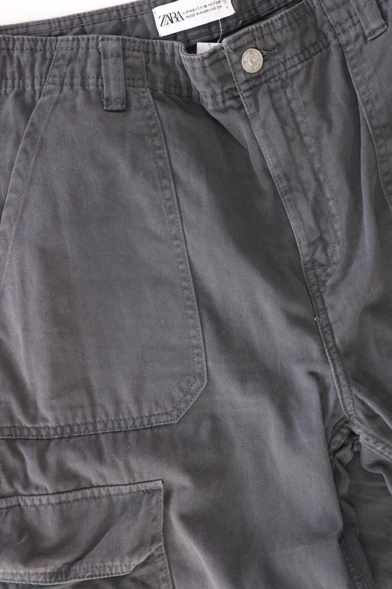 Zara Cargohose Gr. 42 grau aus Baumwolle