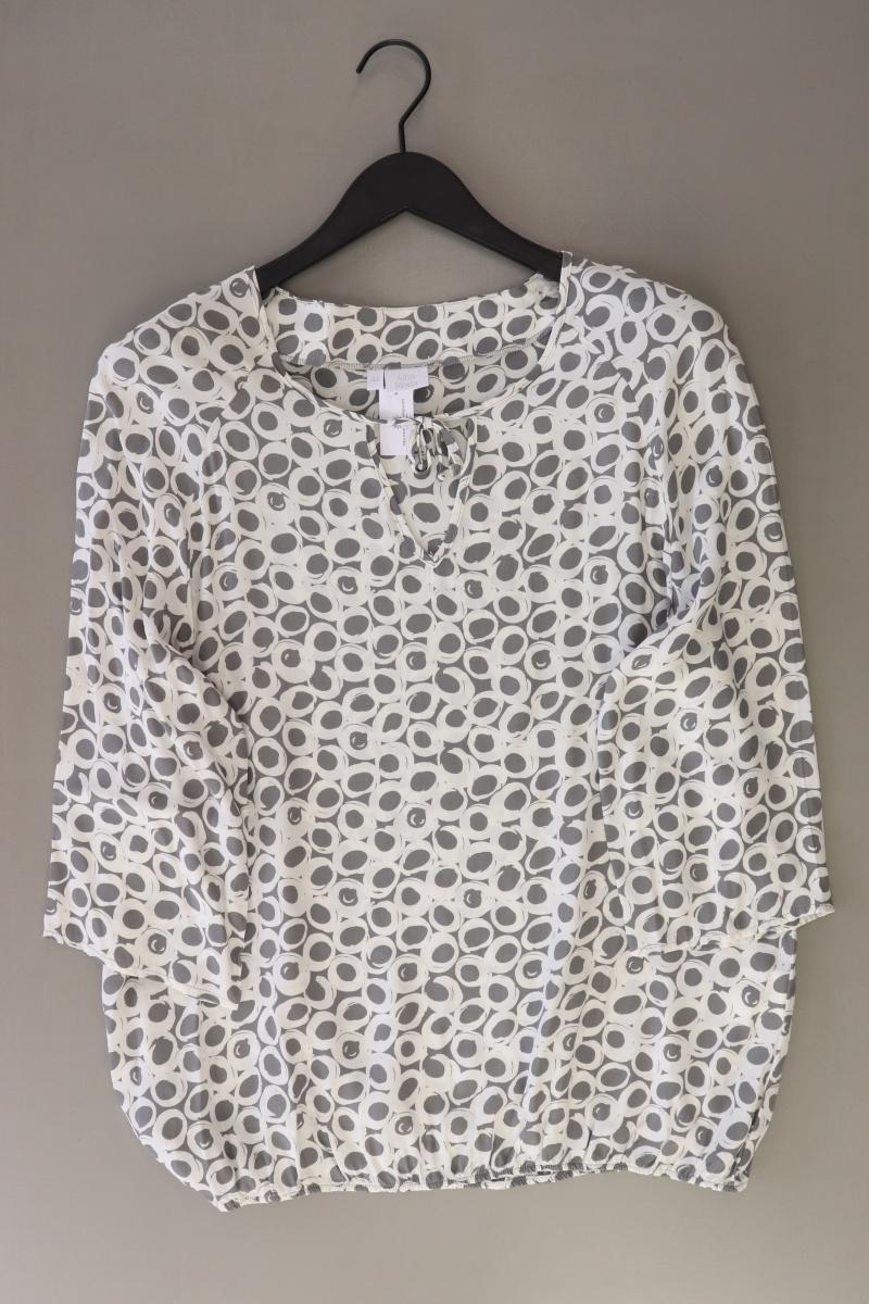 Alba Moda Regular Bluse Gr. 44 3/4 Ärmel grau aus Viskose
