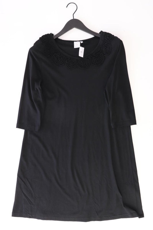 Deerberg Jerseykleid Gr. XL 3/4 Ärmel schwarz aus Baumwolle