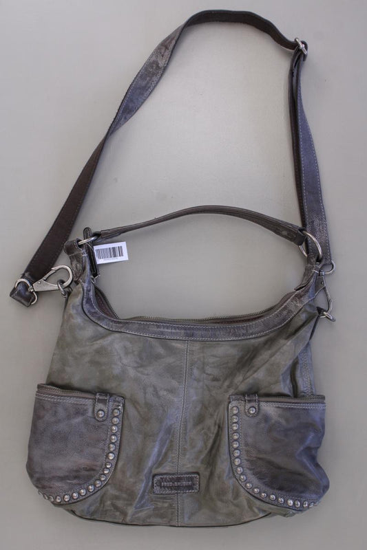 FREDsBRUDER Schultertasche neuwertig grau aus Leder
