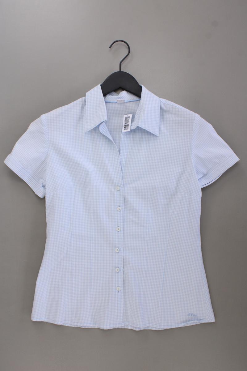 s.Oliver Karobluse Gr. 38 kariert Kurzarm blau