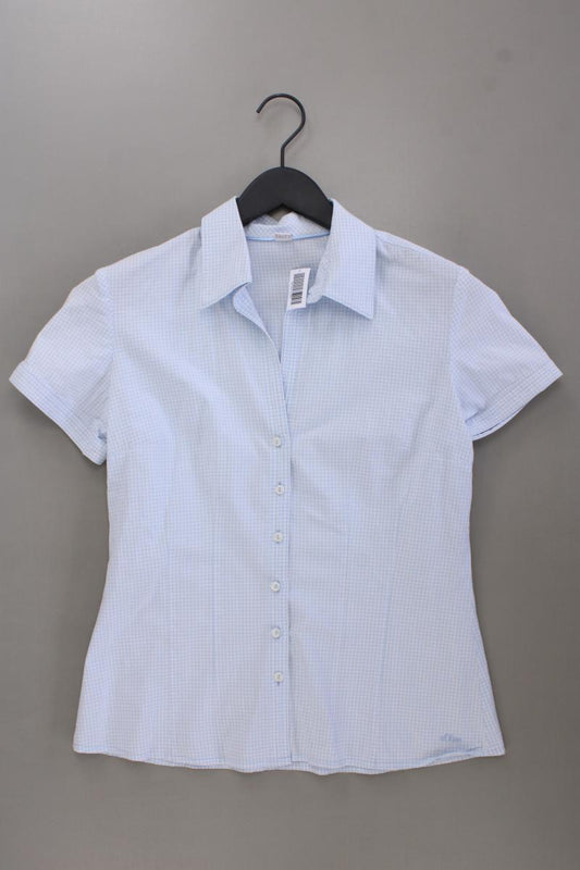 s.Oliver Karobluse Gr. 38 kariert Kurzarm blau