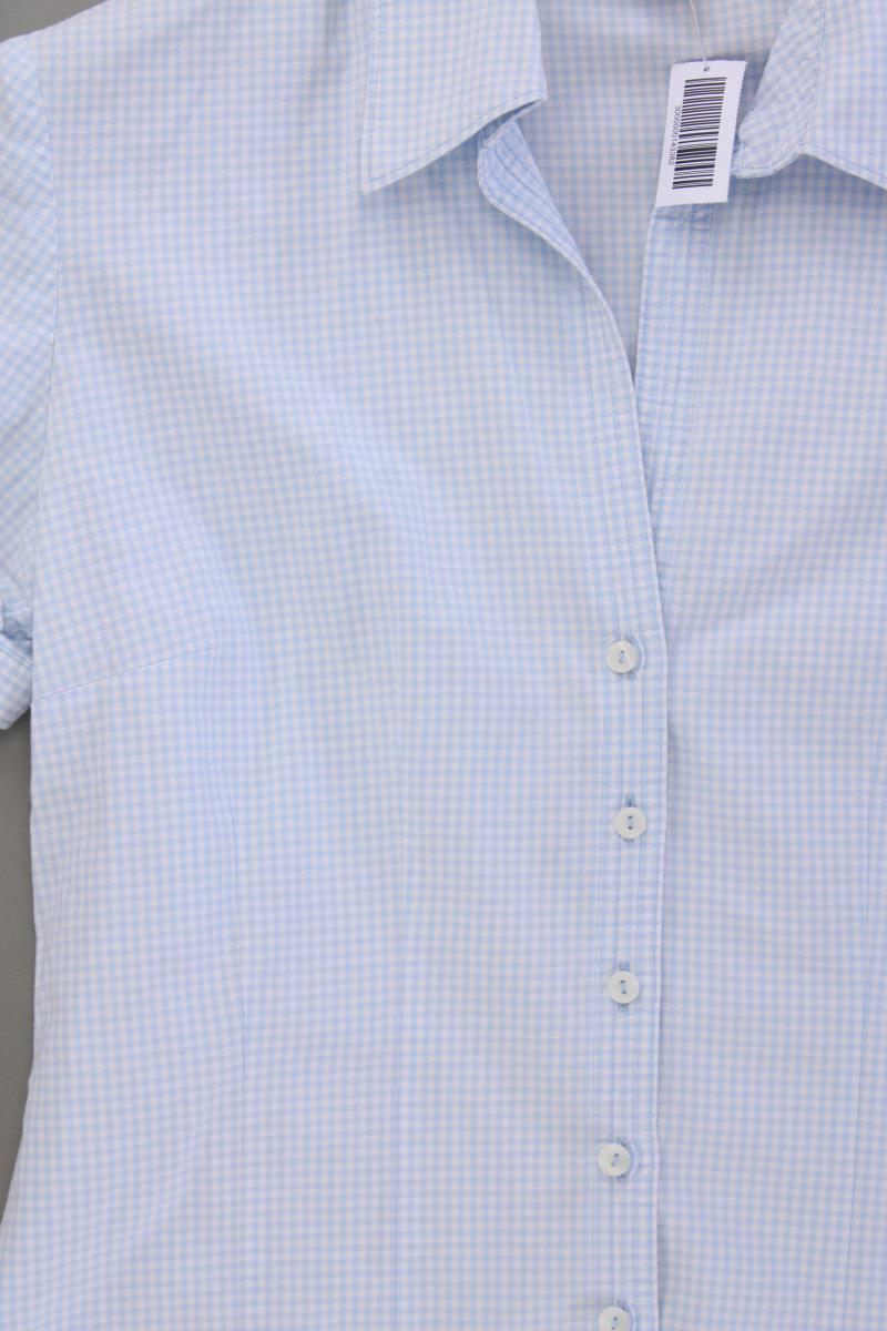 s.Oliver Karobluse Gr. 38 kariert Kurzarm blau