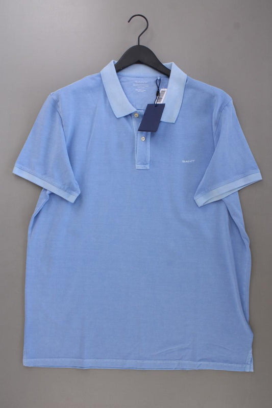 Gant Poloshirt für Herren Gr. XXXL neu mit Etikett Kurzarm blau aus Baumwolle