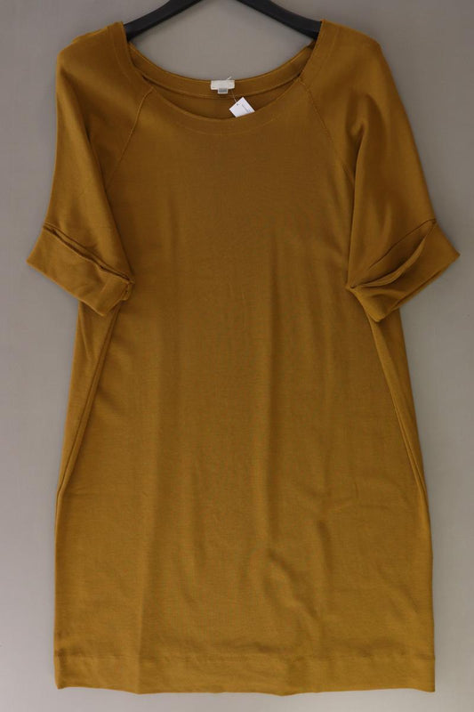 hessnatur Kurzarmkleid Ocker Gr. L gelb aus Baumwolle