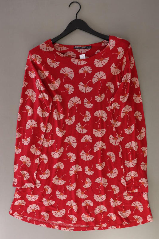 Gudrun Sjöden Printshirt Gr. L mit Blumenmuster Langarm rot aus Baumwolle