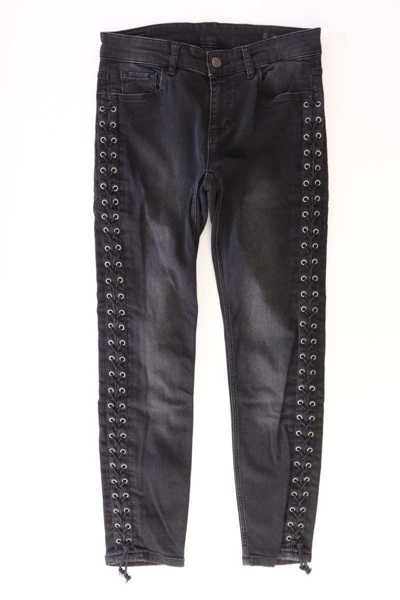 Set Straight Jeans Gr. 38 schwarz aus Baumwolle