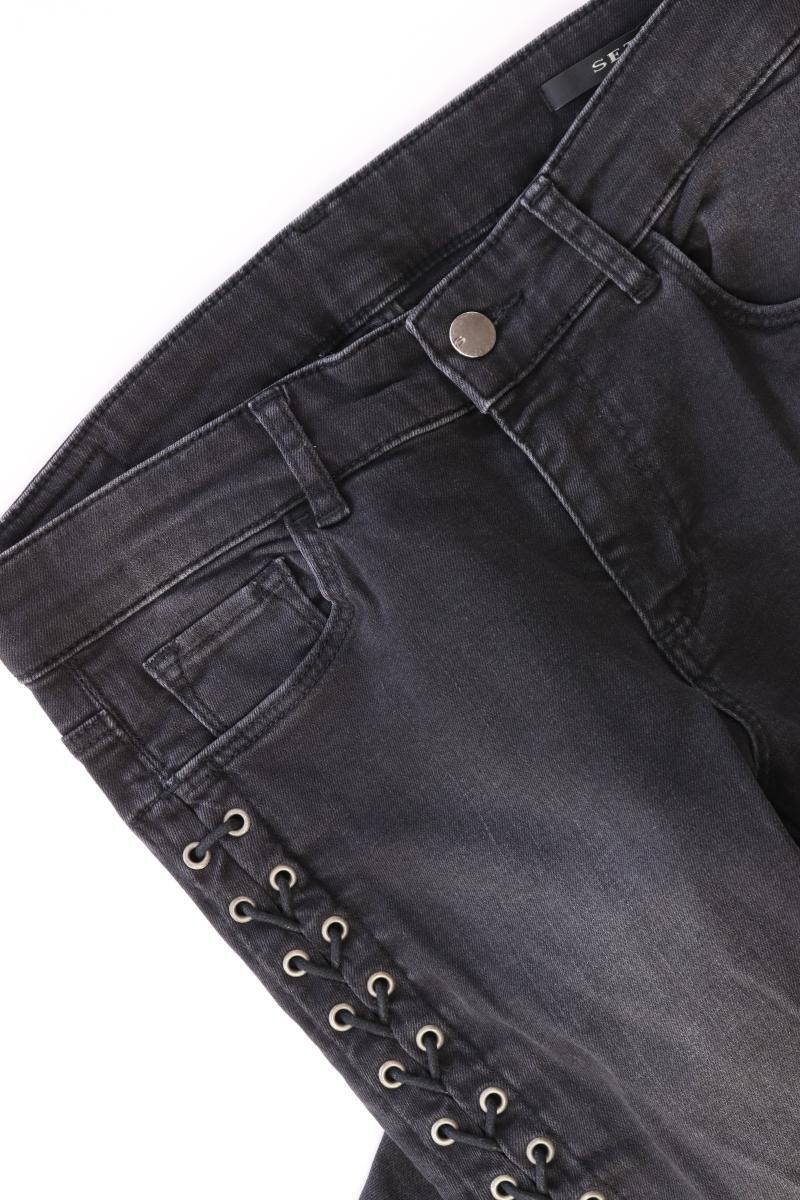 Set Straight Jeans Gr. 38 schwarz aus Baumwolle