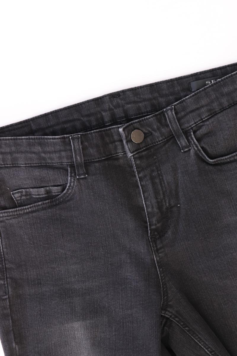 Set Skinny Jeans Gr. 40 schwarz aus Baumwolle