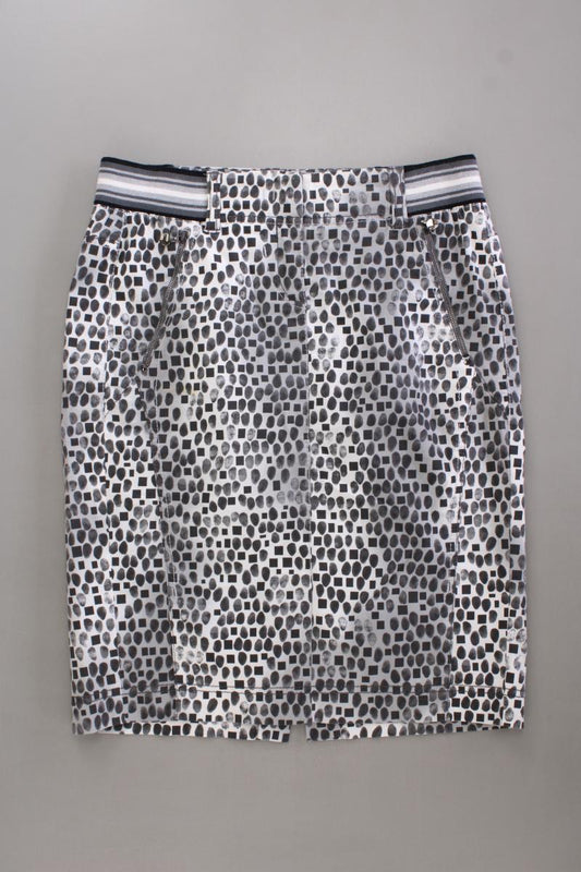 Marc Cain Rock Gr. 36 mit Tierdruck grau aus Baumwolle