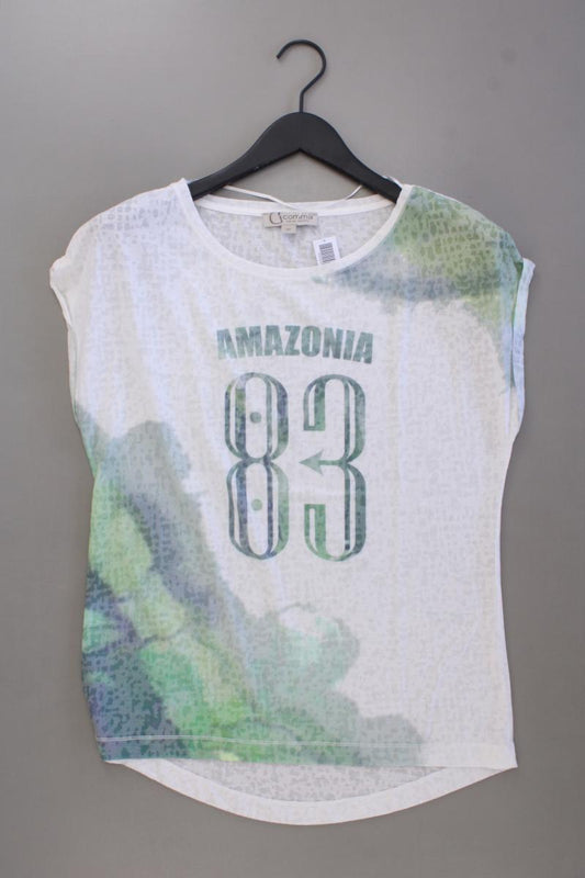 comma, Printshirt Gr. 38 Kurzarm grün
