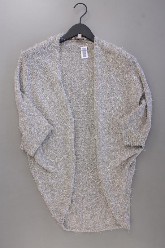 comma, Strickjacke Gr. 36 neuwertig 3/4 Ärmel grau aus Polyacryl