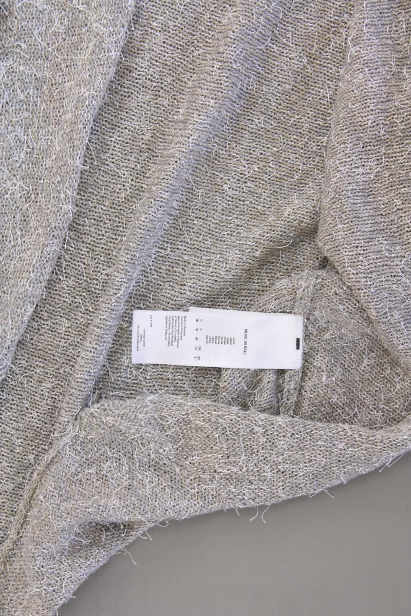 comma, Strickjacke Gr. 36 neuwertig 3/4 Ärmel grau aus Polyacryl
