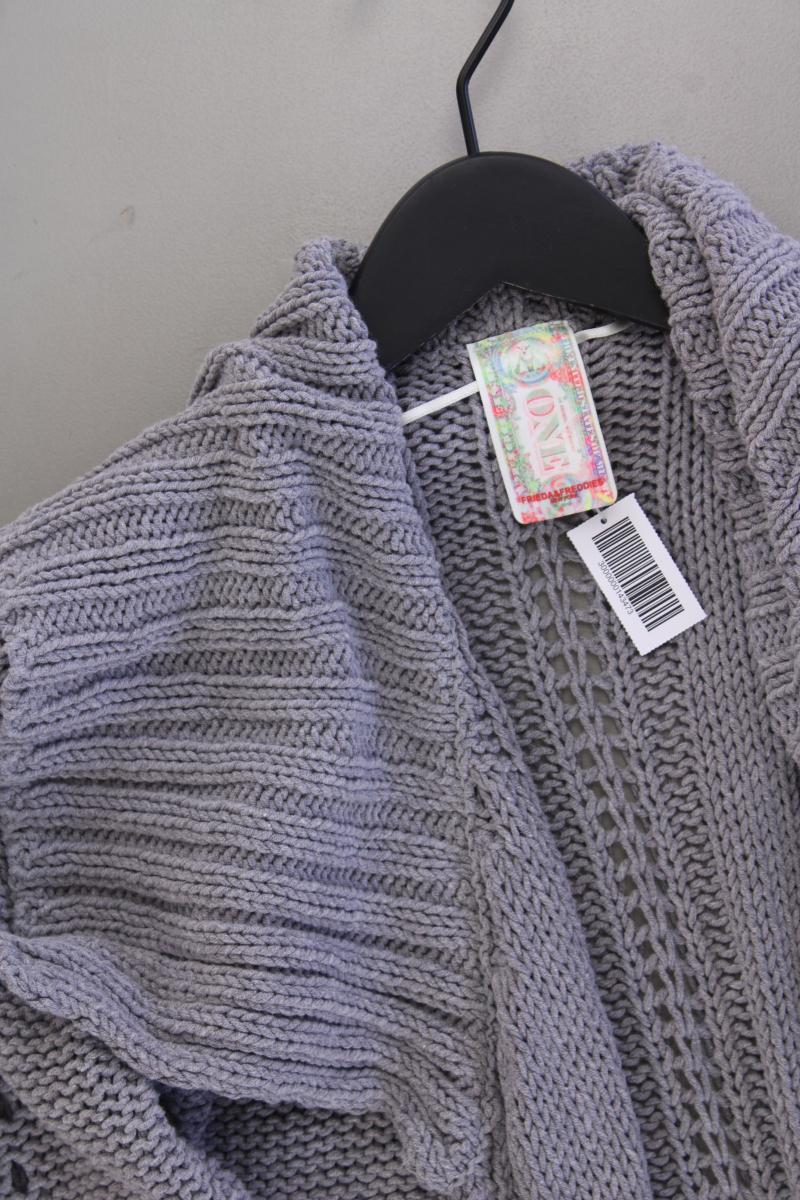 Frieda&Freddies Strickjacke Gr. 36 Langarm grau aus Baumwolle