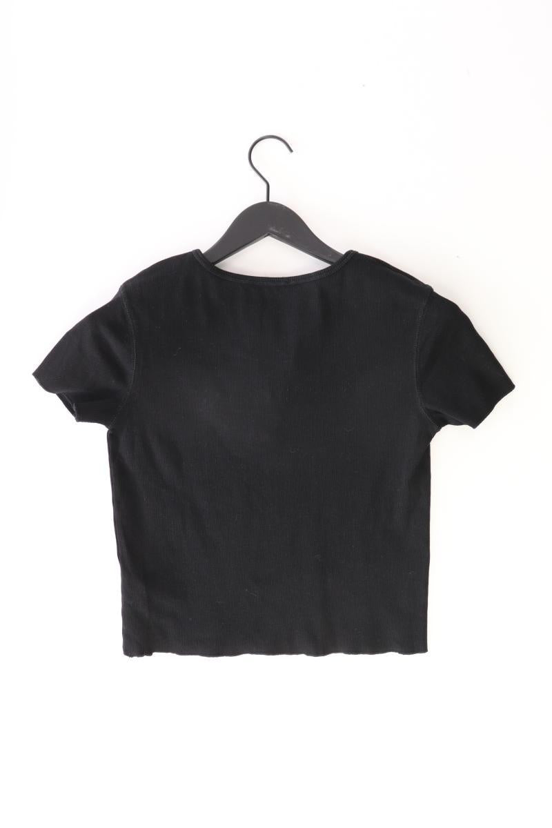 Zara Cropped Shirt Gr. M Kurzarm schwarz aus Baumwolle