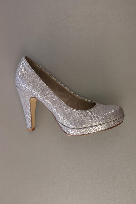 Tamaris Pumps Gr. 37 silber aus Kunstleder