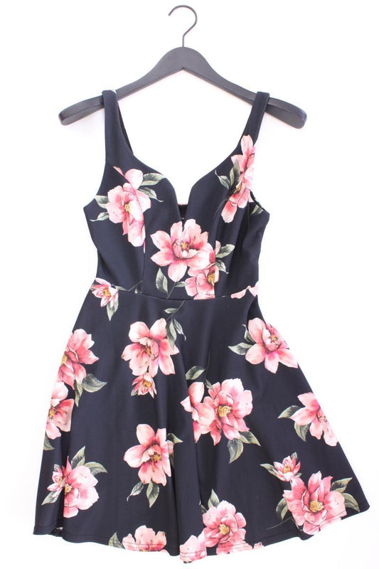 New Look Trägerkleid Gr. 36 mit Blumenmuster schwarz aus Polyester
