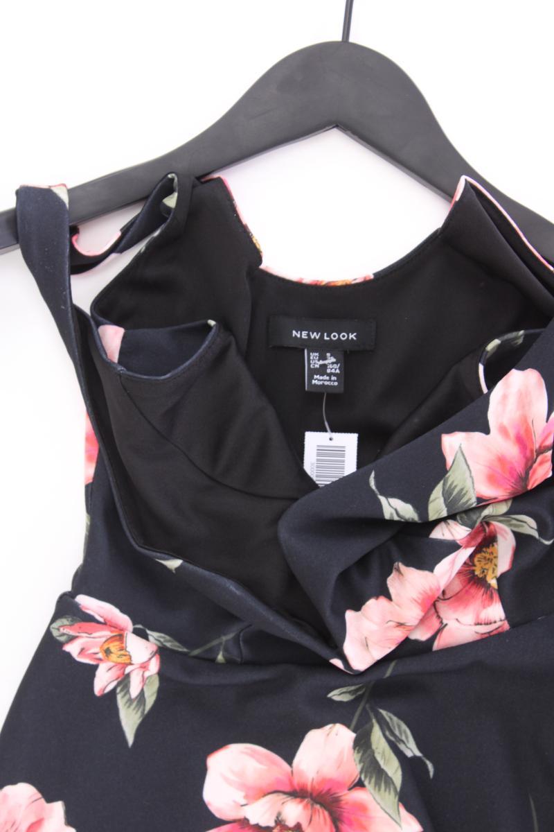 New Look Trägerkleid Gr. 36 mit Blumenmuster schwarz aus Polyester