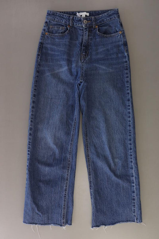 H&M Mom Jeans Gr. 34 blau aus Baumwolle