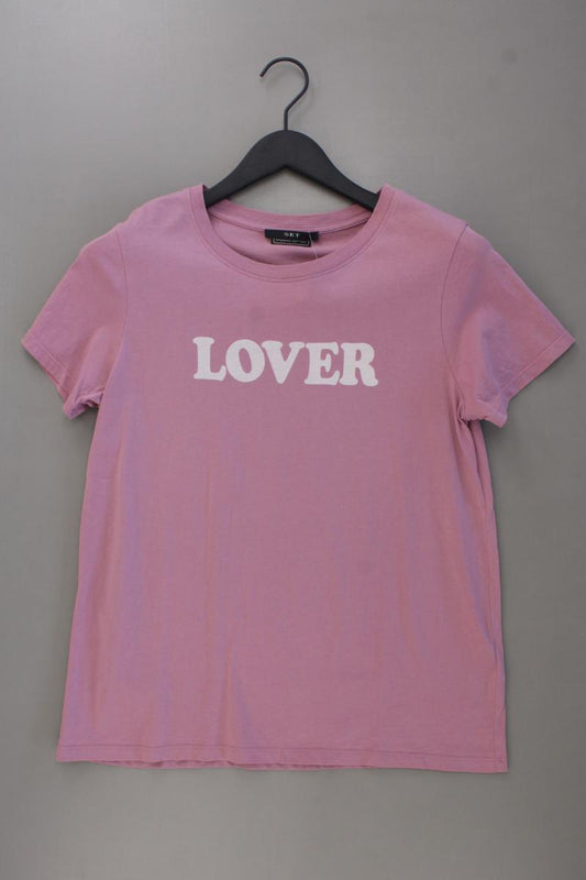 Set T-Shirt Gr. 38 Kurzarm rosa aus Baumwolle