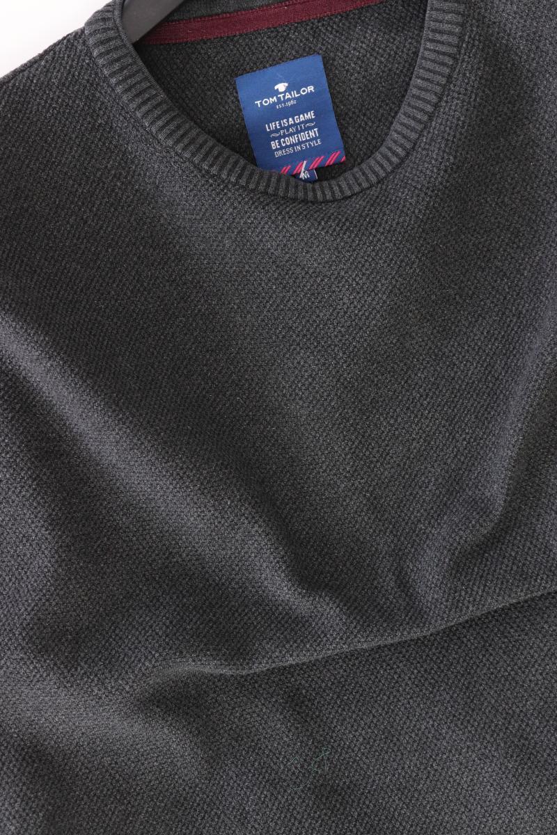 Tom Tailor Feinstrickpullover für Herren Gr. M grau