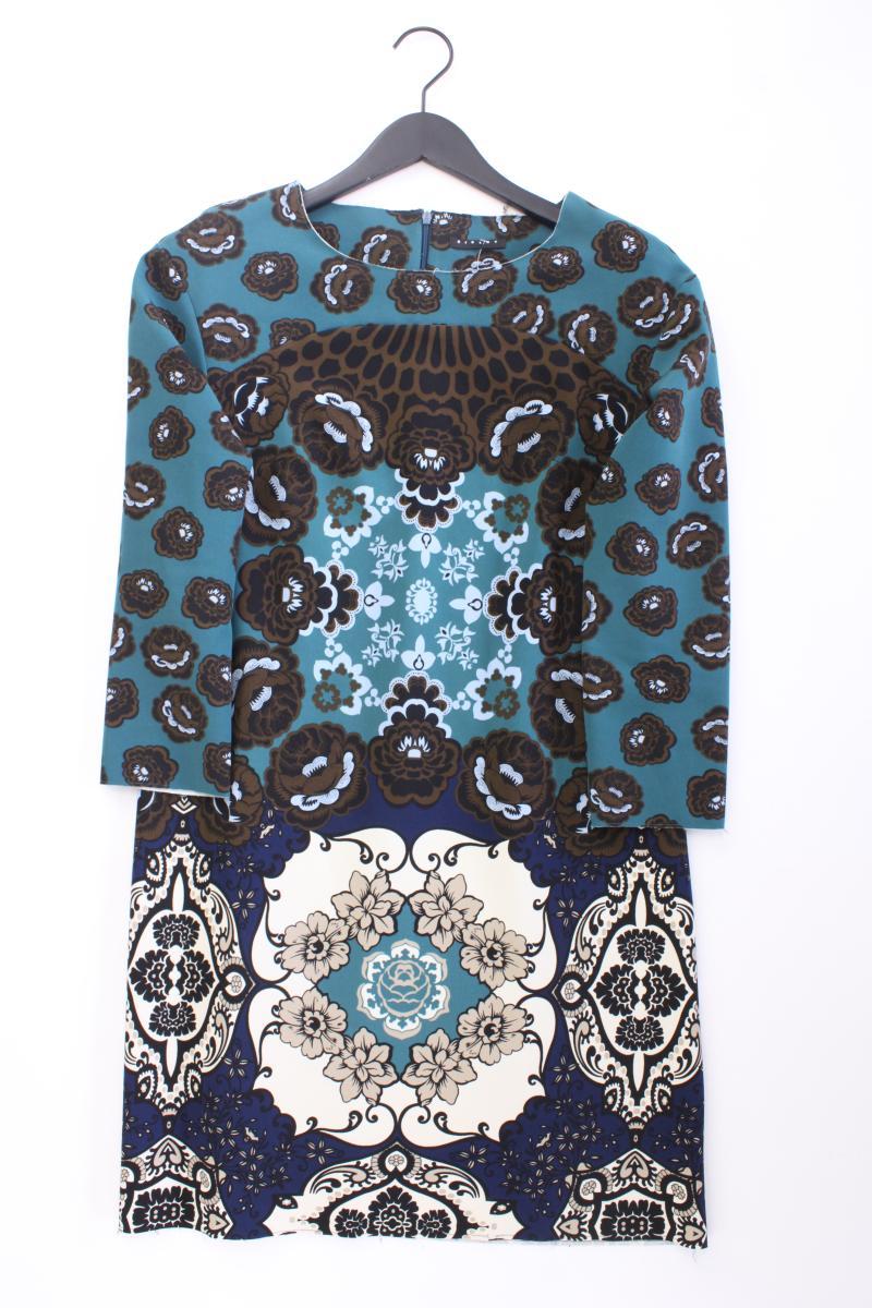 Sisley Midikleid Gr. M mit Paisleymuster 3/4 Ärmel blau aus Polyester