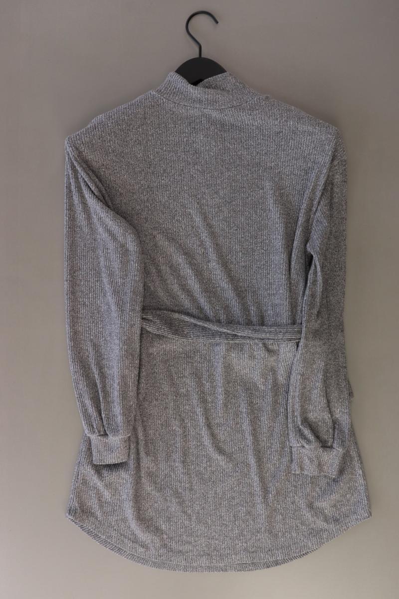 Topshop Langarmkleid Gr. 34 mit Gürtel grau aus Viskose