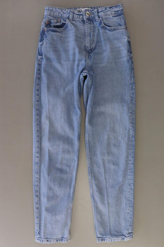 Zara Mom Jeans Gr. 34 blau aus Baumwolle