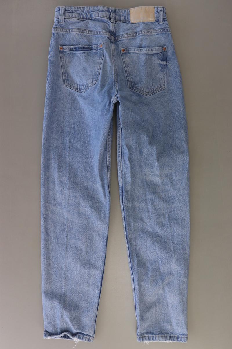 Zara Mom Jeans Gr. 34 blau aus Baumwolle