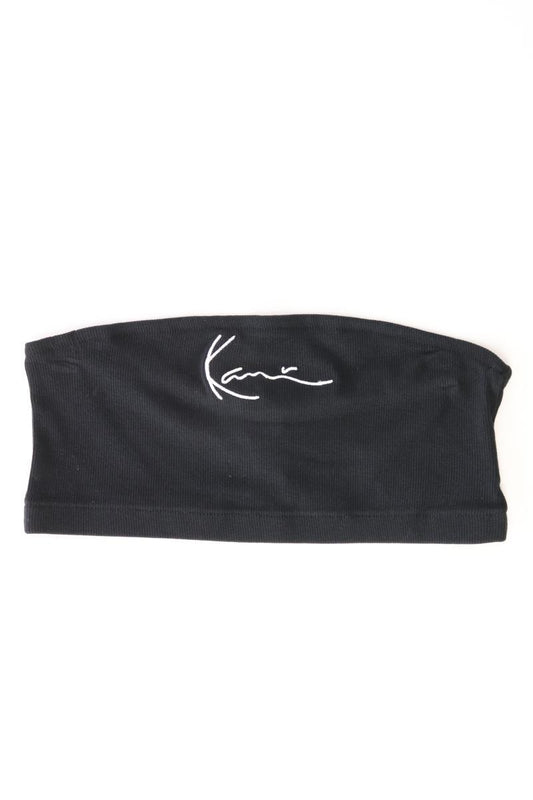 KARL KANI Bandeau-Top Gr. S schwarz aus Baumwolle