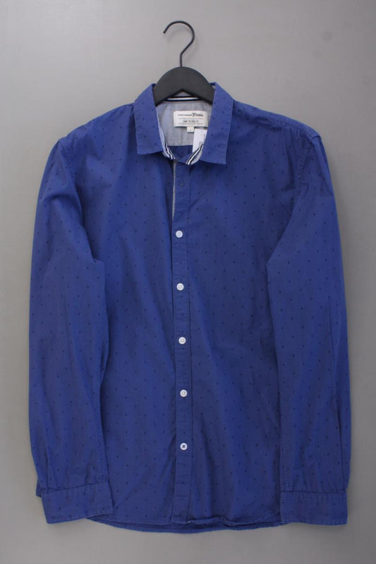 Tom Tailor (Denim) Langarmhemd für Herren Gr. L neuwertig blau aus Baumwolle